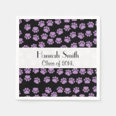 Muster von Pfoten, Lilac-Pfoten, Hundepuppen, Absc Serviette (Vorderseite)