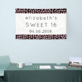 Muster von Pfoten, rosa Pfoten, Hundepfähle, süß 1 Banner (Messeveranstaltung)