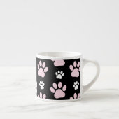 Muster von Pfoten, rosa Pfoten, Hundepfoten, Tierp Espressotasse (Rechts)