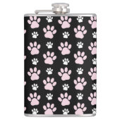 Muster von Pfoten, rosa Pfoten, Hundepfoten, Tierp Flachmann (Vorderseite)