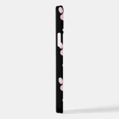 Muster von Pfoten, rosa Pfoten, Hundepfoten, Tierp iPhone Hülle (Rechte Seite)