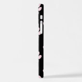 Muster von Pfoten, rosa Pfoten, Hundepfoten, Tierp iPhone Hülle (Linke Seite)