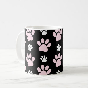 Muster von Pfoten, rosa Pfoten, Hundepfoten, Tierp Kaffeetasse