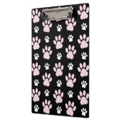 Muster von Pfoten, rosa Pfoten, Hundepfoten, Tierp Klemmbrett (Links)