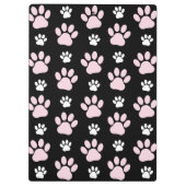 Muster von Pfoten, rosa Pfoten, Hundepfoten, Tierp Klemmbrett (Rückseite)