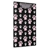 Muster von Pfoten, rosa Pfoten, Hundepfoten, Tierp Klemmbrett (Rechts)