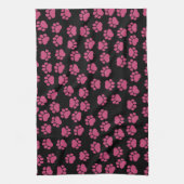 Muster von Pfoten, rosa Pfoten, Hundepfoten, Tierp Küchentuch (Vertikal)