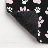 Muster von Pfoten, rosa Pfoten, Hundepfoten, Tierp Mousepad (Ecke)
