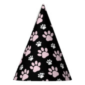 Muster von Pfoten, rosa Pfoten, Hundepfoten, Tierp Partyhütchen (Links)