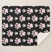 Muster von Pfoten, rosa Pfoten, Hundepfoten, Tierp Sherpadecke (Vorderseite (Horizontal))
