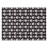 Muster von Pfoten, rosa Pfoten, Hundepfoten, Tierp Tischdecke (Vorderseite (Horizontal))