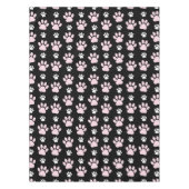 Muster von Pfoten, rosa Pfoten, Hundepfoten, Tierp Tischdecke (Vorderseite)