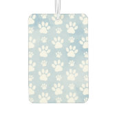 Muster von Pfoten, Weiße Pfoten, Wasserfarben, Bla Autolufterfrischer (Rückseite)