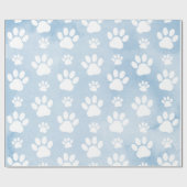 Muster von Pfoten, Weiße Pfoten, Wasserfarben, Bla Geschenkpapier (Flach)