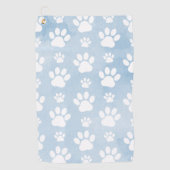 Muster von Pfoten, Weiße Pfoten, Wasserfarben, Bla Golfhandtuch (Vorderseite)