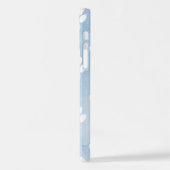 Muster von Pfoten, Weiße Pfoten, Wasserfarben, Bla iPhone Hülle (Linke Seite)