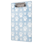 Muster von Pfoten, Weiße Pfoten, Wasserfarben, Bla Klemmbrett (Links)