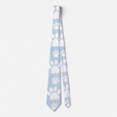 Muster von Pfoten, Weiße Pfoten, Wasserfarben, Bla Krawatte (Vorderseite)