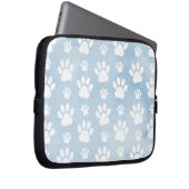 Muster von Pfoten, Weiße Pfoten, Wasserfarben, Bla Laptopschutzhülle (Vorne Rechts)
