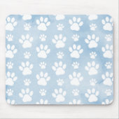 Muster von Pfoten, Weiße Pfoten, Wasserfarben, Bla Mousepad (Vorne)