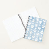 Muster von Pfoten, Weiße Pfoten, Wasserfarben, Bla Notizblock (Innenseite)