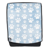 Muster von Pfoten, Weiße Pfoten, Wasserfarben, Bla Rucksack (Vorderseite)