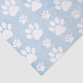 Muster von Pfoten, Weiße Pfoten, Wasserfarben, Bla Seidenpapier (Ausschnitt)