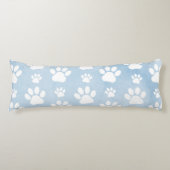 Muster von Pfoten, Weiße Pfoten, Wasserfarben, Bla Seitenschläferkissen (Vorderseite)