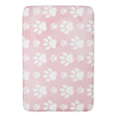 Muster von Pfoten, weißen Pfoten, Aquarellfarben,  Badematte (Vorderseite Vertikal)