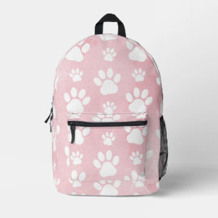 Muster von Pfoten, weißen Pfoten, Aquarellfarben,  Bedruckter Rucksack