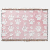 Muster von Pfoten, weißen Pfoten, Aquarellfarben, Decke (Vorderseite)