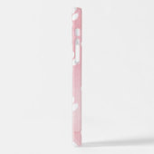 Muster von Pfoten, weißen Pfoten, Aquarellfarben, iPhone Hülle (Linke Seite)