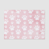 Muster von Pfoten, weißen Pfoten, Aquarellfarben, Seidenpapier (Vorderseite)