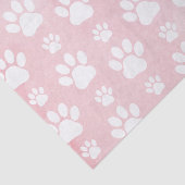 Muster von Pfoten, weißen Pfoten, Aquarellfarben,  Seidenpapier (Ausschnitt)