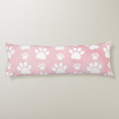 Muster von Pfoten, weißen Pfoten, Aquarellfarben,  Seitenschläferkissen (Rückseite)