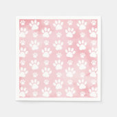 Muster von Pfoten, weißen Pfoten, Aquarellfarben,  Serviette (Vorderseite)