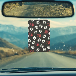 Muster von Pfoten, weißen Pfoten, roten Pfoten, He Autolufterfrischer