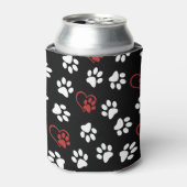 Muster von Pfoten, weißen Pfoten, roten Pfoten, He Dosenkühler (Kanne Vorderseite)