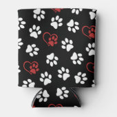 Muster von Pfoten, weißen Pfoten, roten Pfoten, He Dosenkühler (Vorderseite)