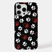 Muster von Pfoten, weißen Pfoten, roten Pfoten, He iPhone Hülle (Rückseite)