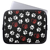 Muster von Pfoten, weißen Pfoten, roten Pfoten, He Laptopschutzhülle (Vorderseite)