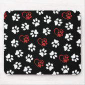 Muster von Pfoten, weißen Pfoten, roten Pfoten, He Mousepad (Vorne)