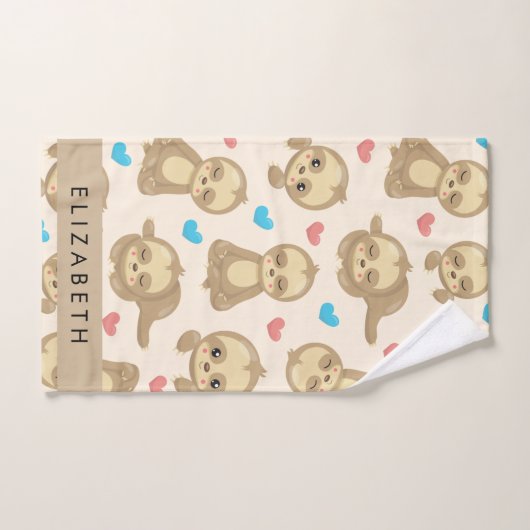 Muster von Schlägen, Niedlichen Schlitzen, Herz, I Badhandtuch Set (Handtuch)