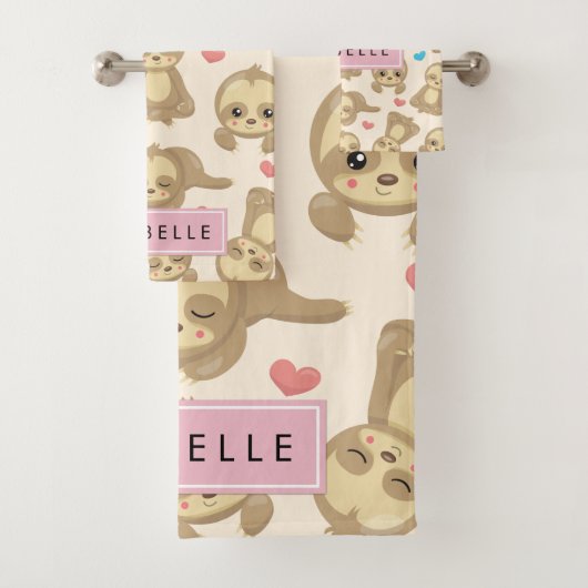 Muster von Schlägen, Niedlichen Schlitzen, Herz, I Badhandtuch Set (Insitu)