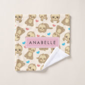 Muster von Schlägen, Niedlichen Schlitzen, Herz, I Badhandtuch Set (Waschlappen)