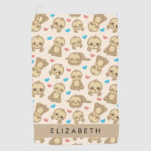 Muster von Schlägen, Niedlichen Schlitzen, Herz, I Golfhandtuch (Vorderseite)