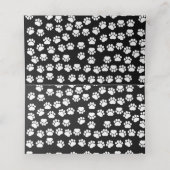 Muster von Schwarz-Weiß-Paws, Hochzeiten Platzkarte (Innenseite Aufgefaltet)