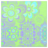 Muster von Serenity - Lime Green & Blue Stoff (Nahaufnahme)