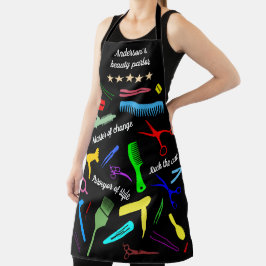 Muster von Stylisten Werkzeugen lustig Schürze