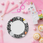 Muster von Vögeln und Tassen Pappteller (Party)